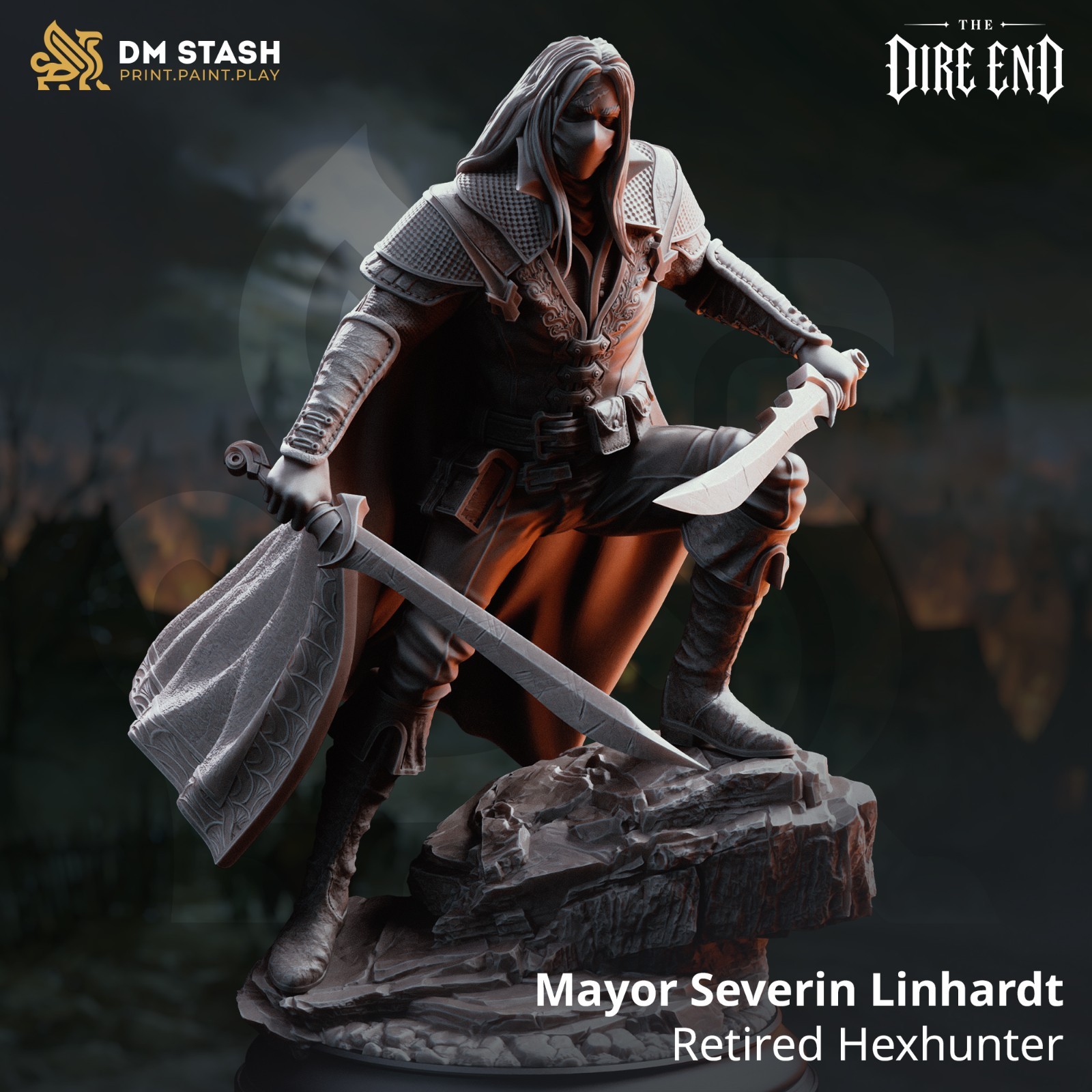 Dungeons & Dragons Human Fighter Ranger Miniatures - Severin - DnD RPG Wargames