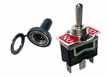 Heavy-Duty Toggle Switch with Rubber Boot SPDT Center Off 20 Amp