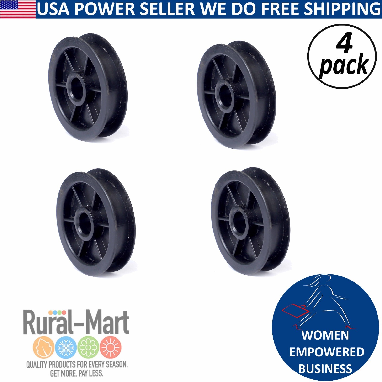 4PK 144C54 Belt Drive Pulley for LiftMaster, Chamberlain, Sears Garage Door Open