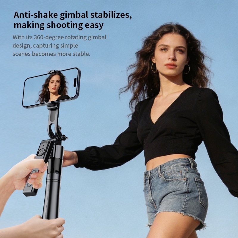 76'' Selfie Stick Auto Face Tracking Tripod 360° Rotation with Remote Control