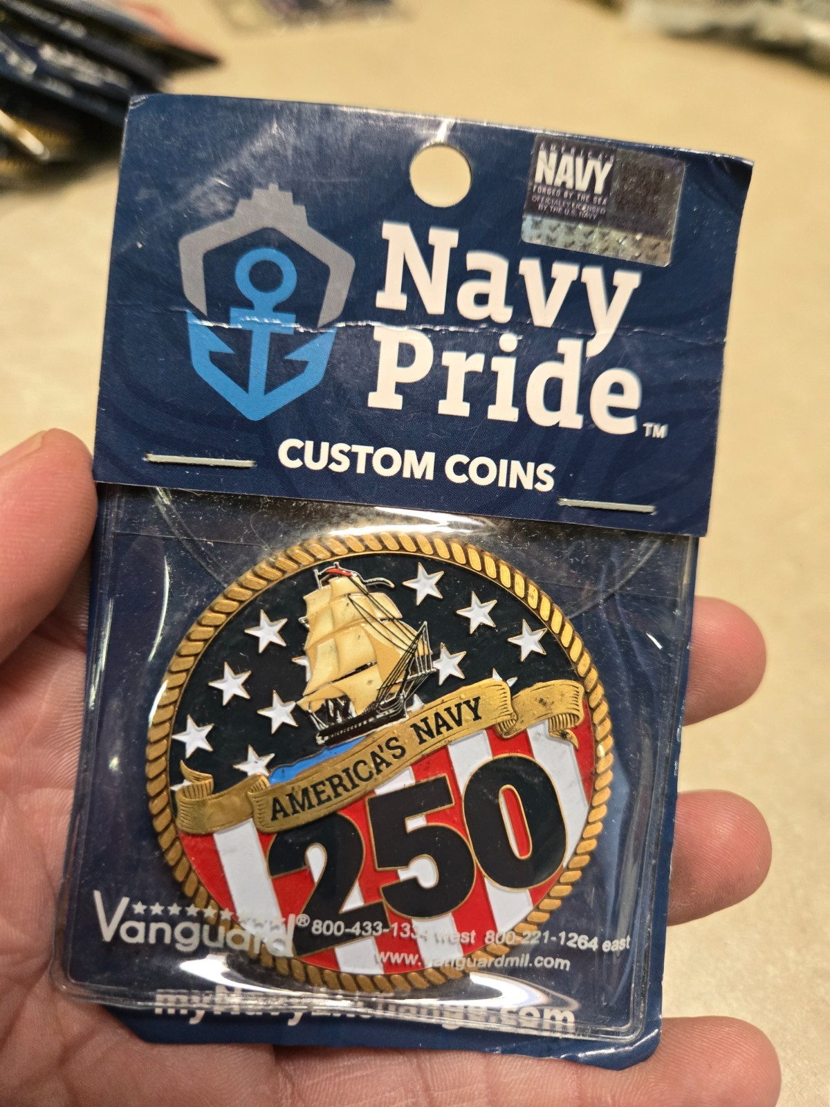 * US Navy Coin 250th Anniversary Commemorative Coin “.FORGED BY THE SEA”