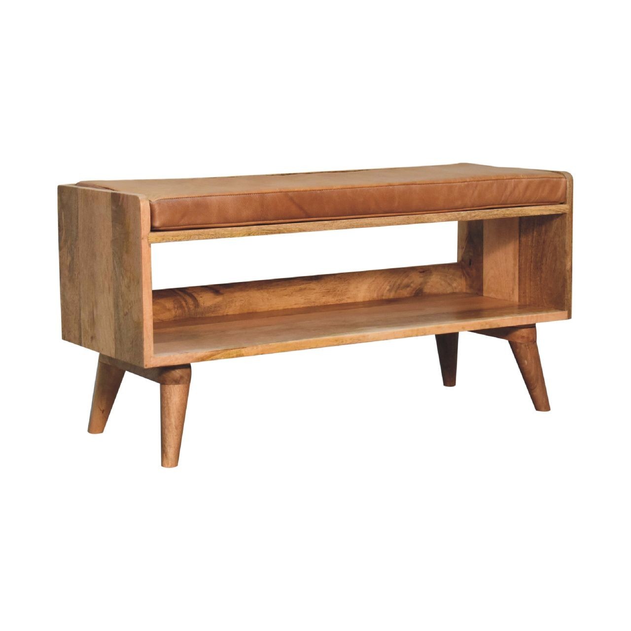 Solid Wood Upholstered Bench