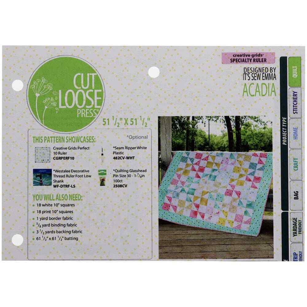 Cut Loose Press, Acadia Quilt Pattern