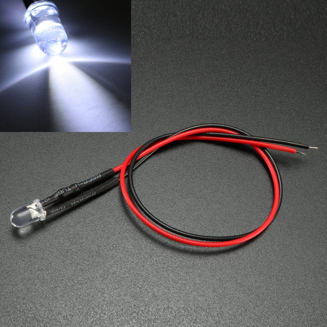 15Pcs 5mm Pre-Wired Diffused LED Diodes Light 20mA DC 9-12V White