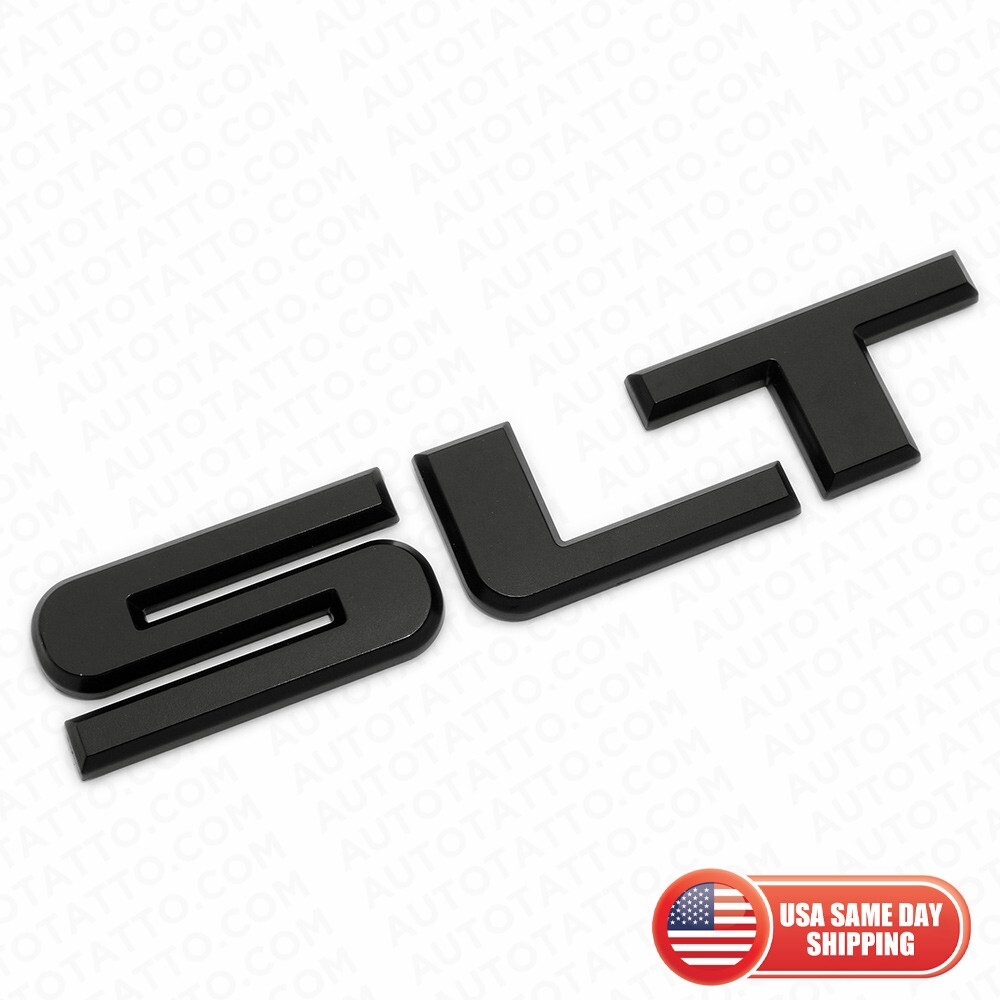 14 - 20 GMC SLT Tailgate Door Letter Nameplate Emblem Logo Badge Matte Black