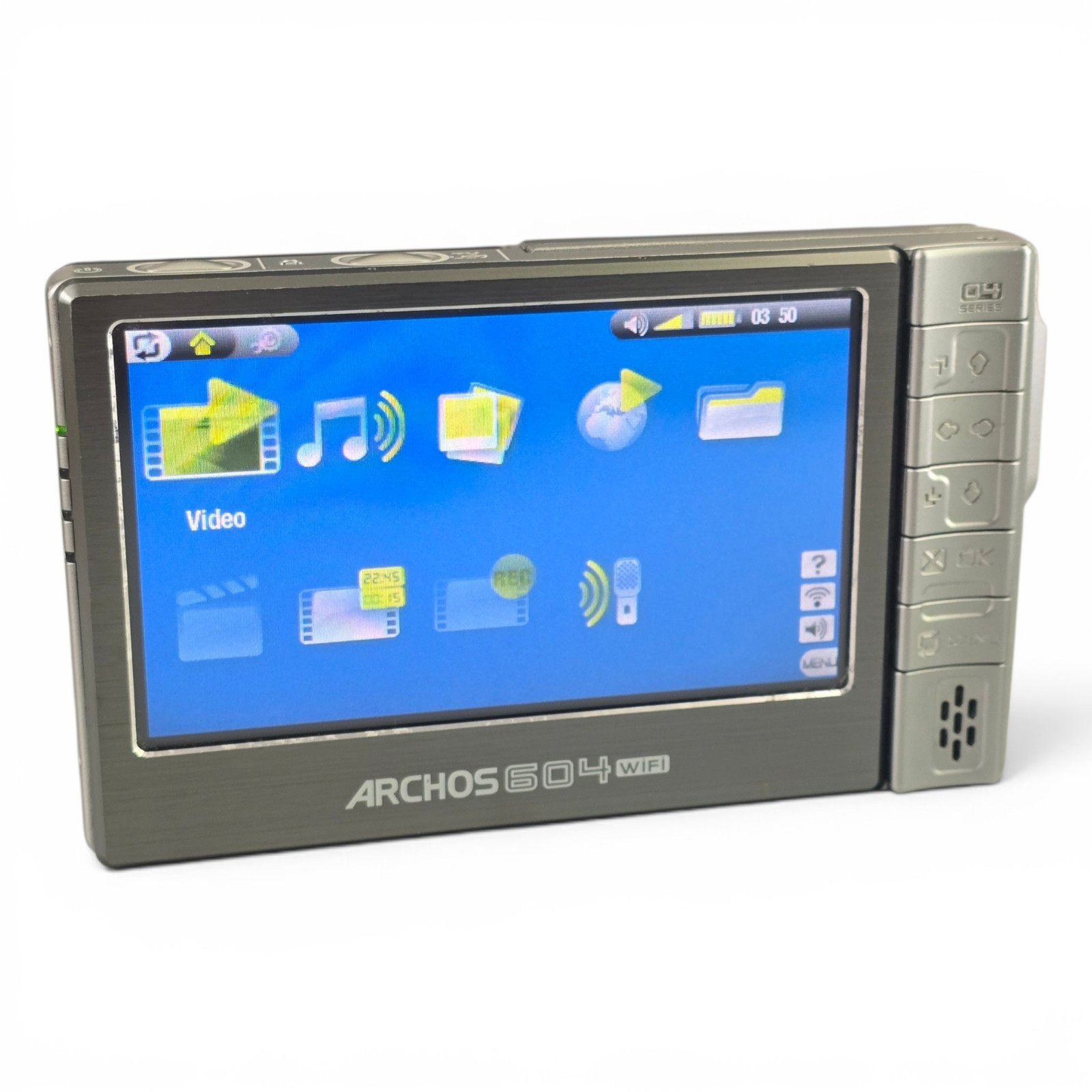 ARCHOS 604 WiFi Silver Digital Media Player Bundle CORDS DOCK REMOTE 2x BATTERY+