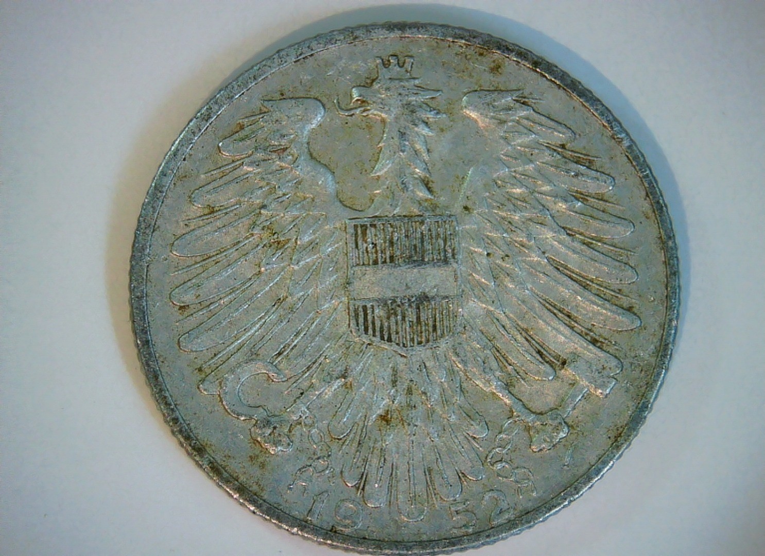 Austria 1952 5 Schilling Second Republic 5 Schilling (Federal Eagle) Coin
