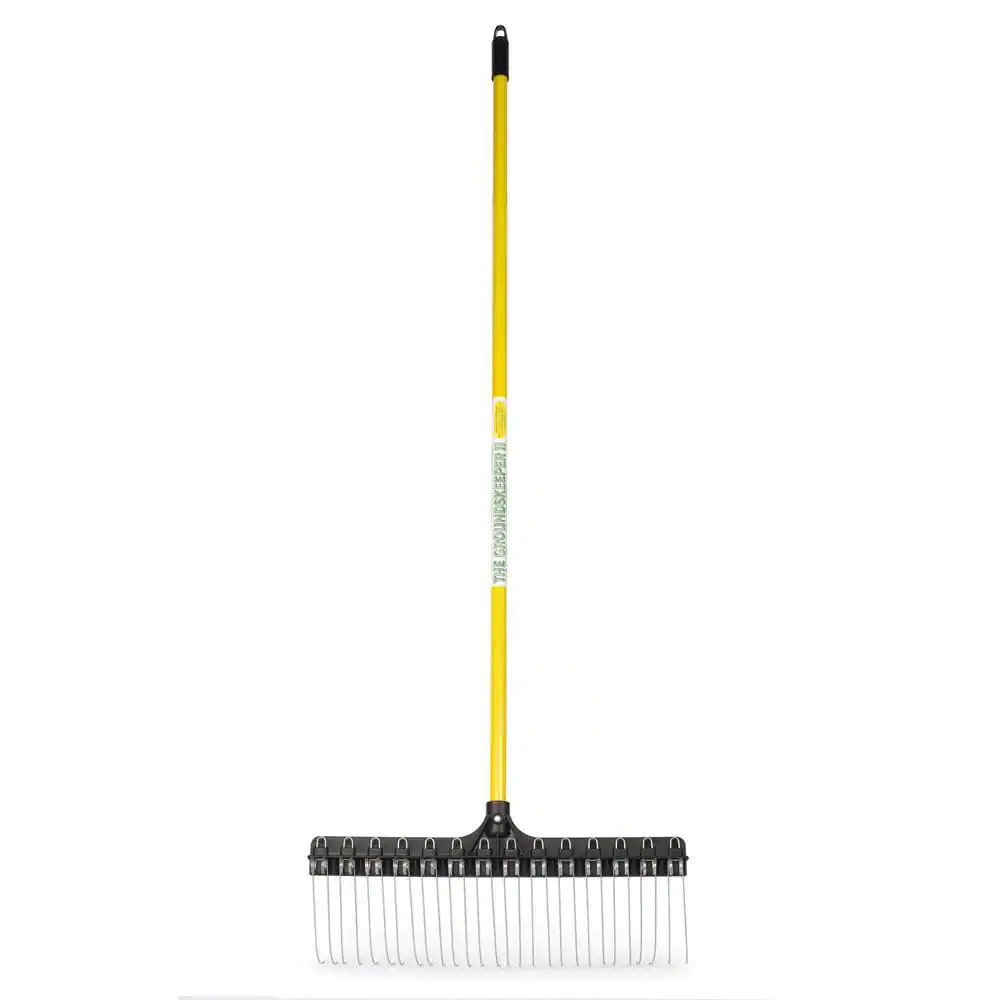 55 In. Fiberglass Handle Steel Rake