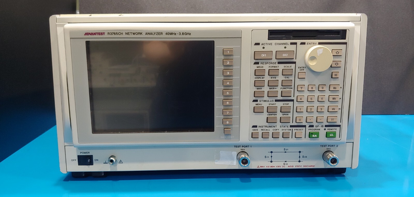Advantest R3765CH: Network Analyzer, 40MHz-3.8GHz, AS-IS (0160)