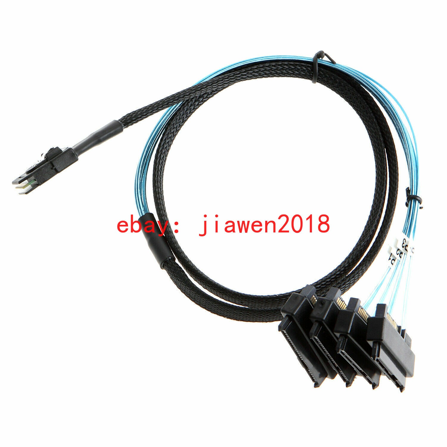 Mini SAS 36P SFF-8087 to 4 SFF-8482 Connectors With SATA Power Cable 3FT 1M
