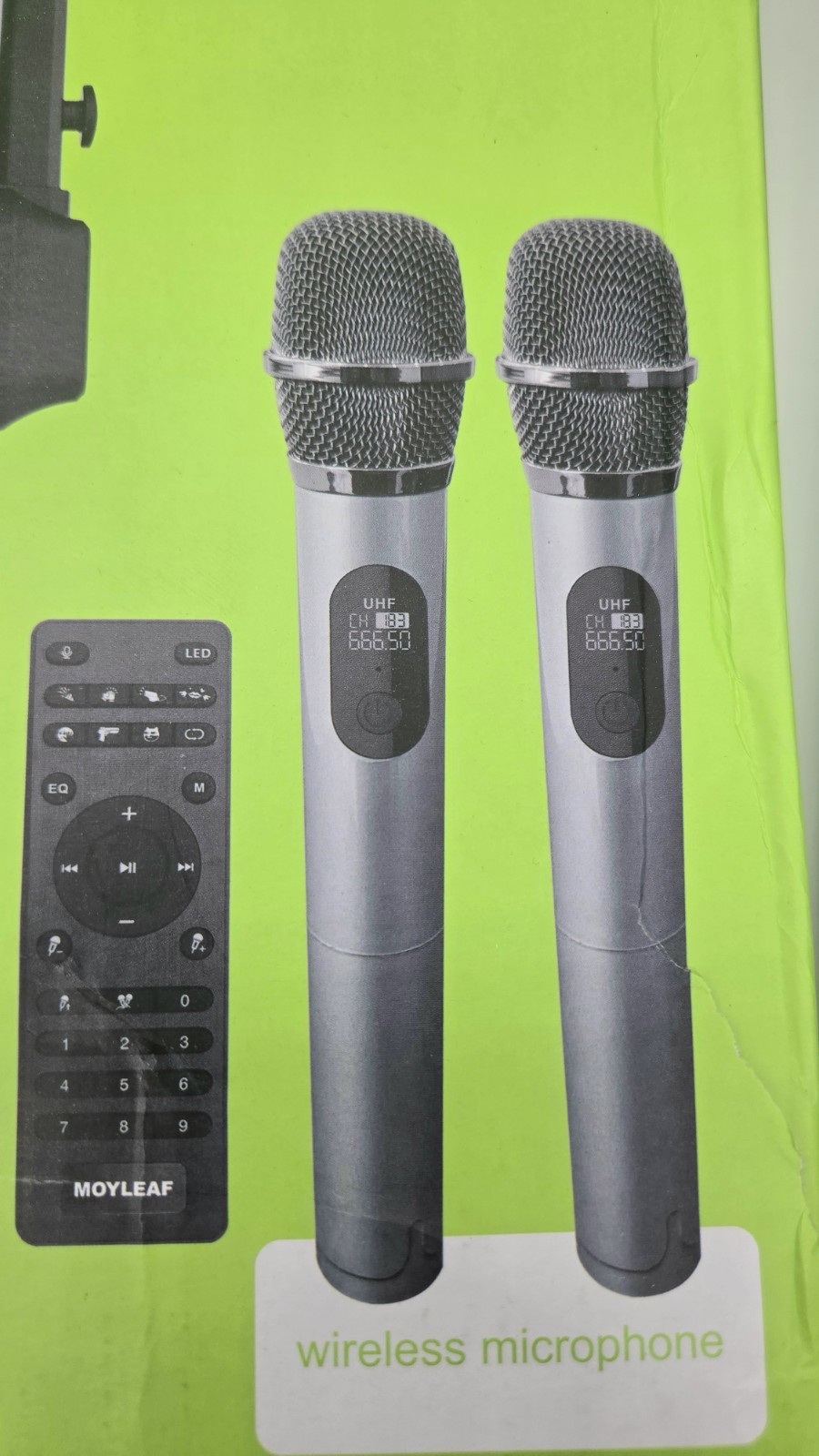 MOYLEAF BT Multifunctional Handle Speaker Black Karaoke Machine 2 BT Mics K253