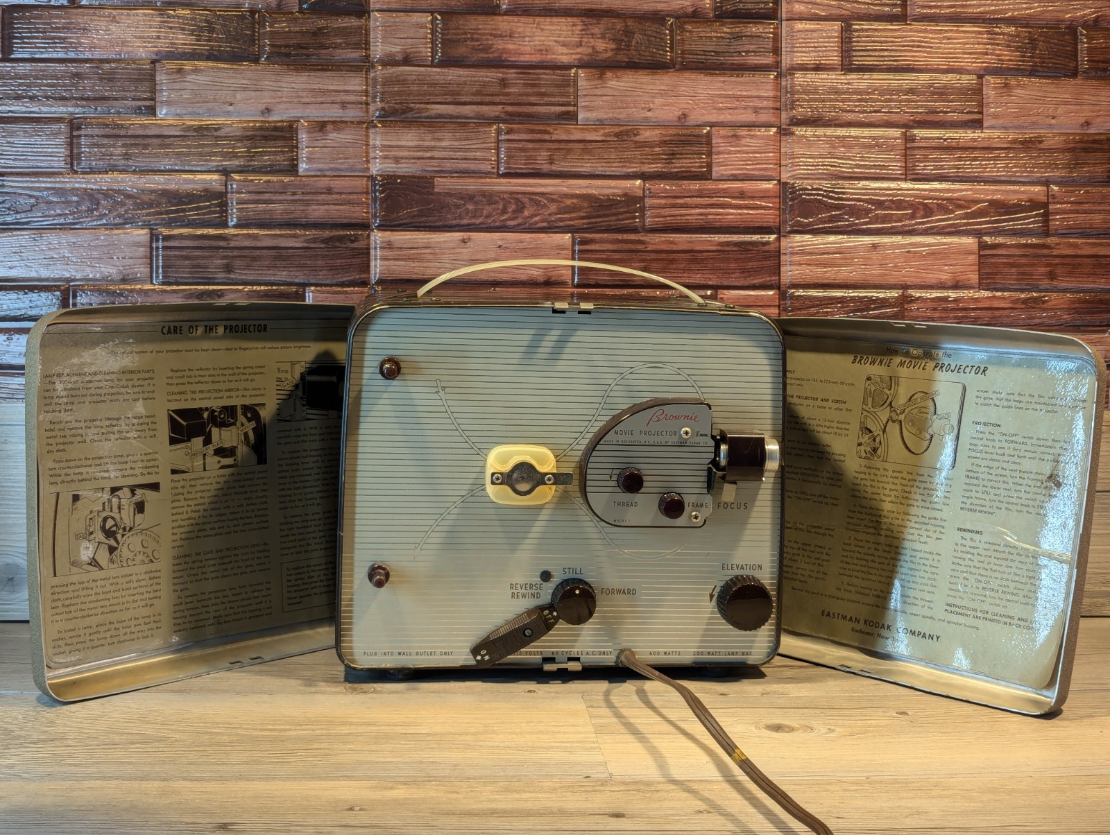 Kodak Brownie 8MM Movie Projector Eastman Kodak Tested/Working With Covers