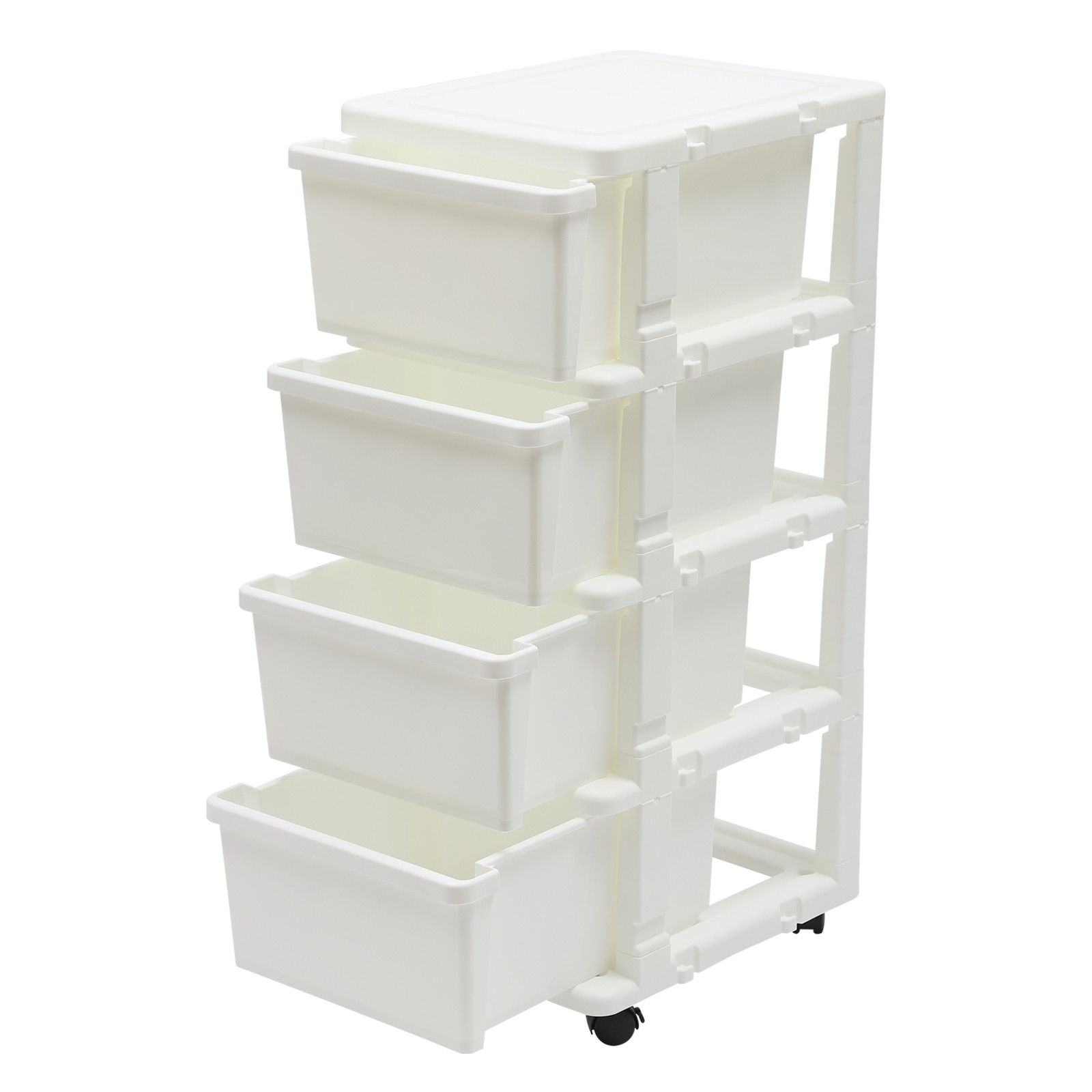 87.8cm(H) Document Storage Box Movable Office File Drawer Organizer W/ 4 Drawers