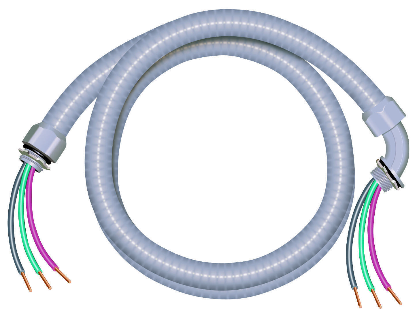 Flexible Whip, 10 AWG Cable, Copper Conductor, THHN Insulation