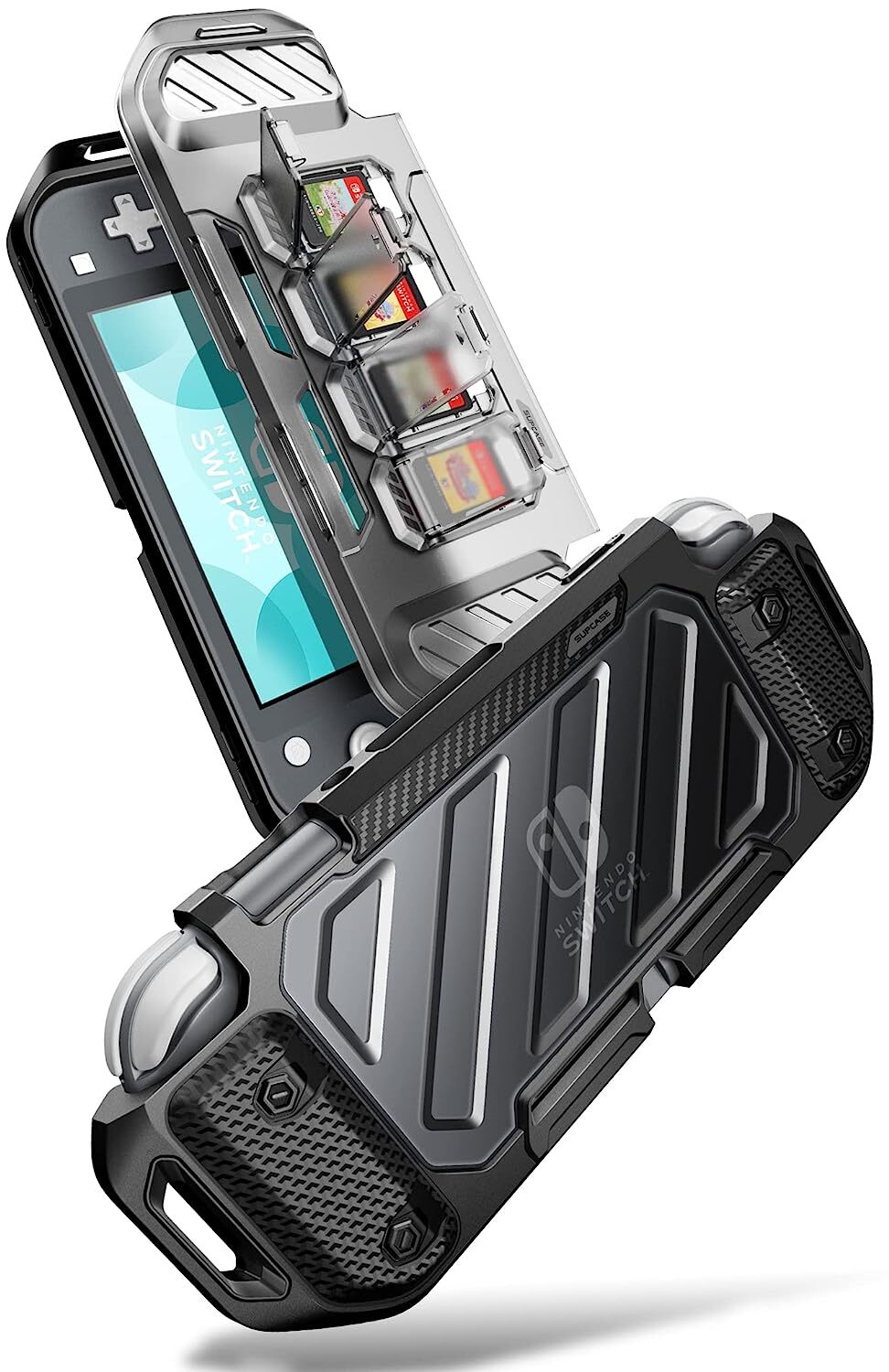 For Nintendo Switch or OLED or Lite Grip Case Hard Shell Protective Cover BLACK