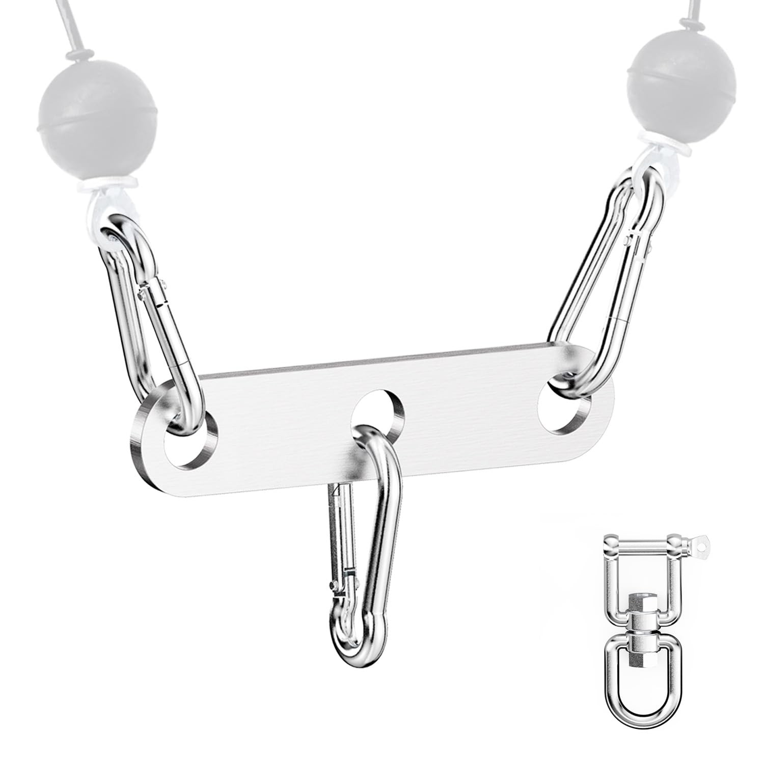 Stainless Steel Double to Single Pulley Adaptor Plate with Swivel for Cable M...