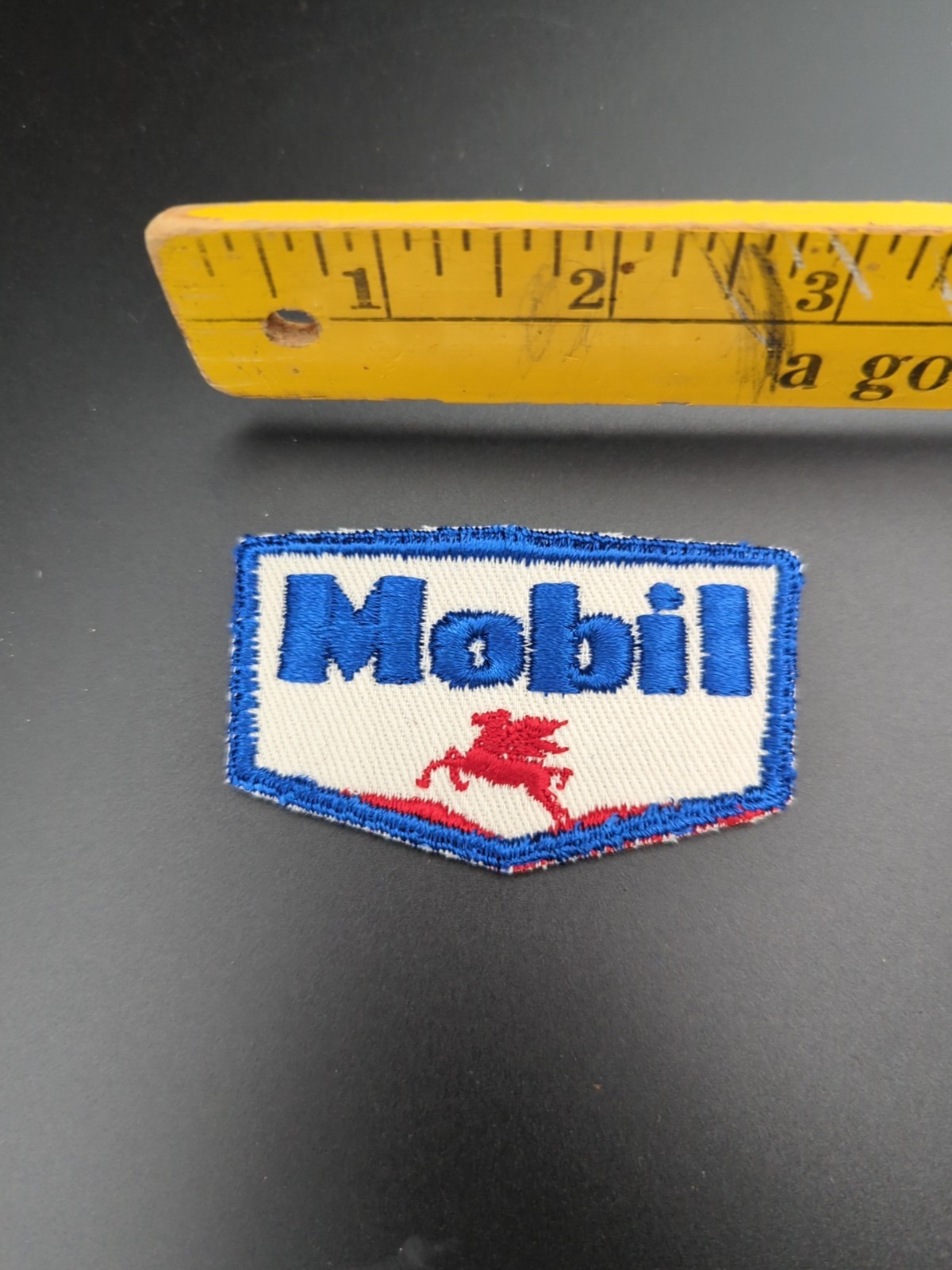MOBIL OIL & GAS Embroidered Iron-On Uniform-Jacket/Cap/Shirt Patch 3"