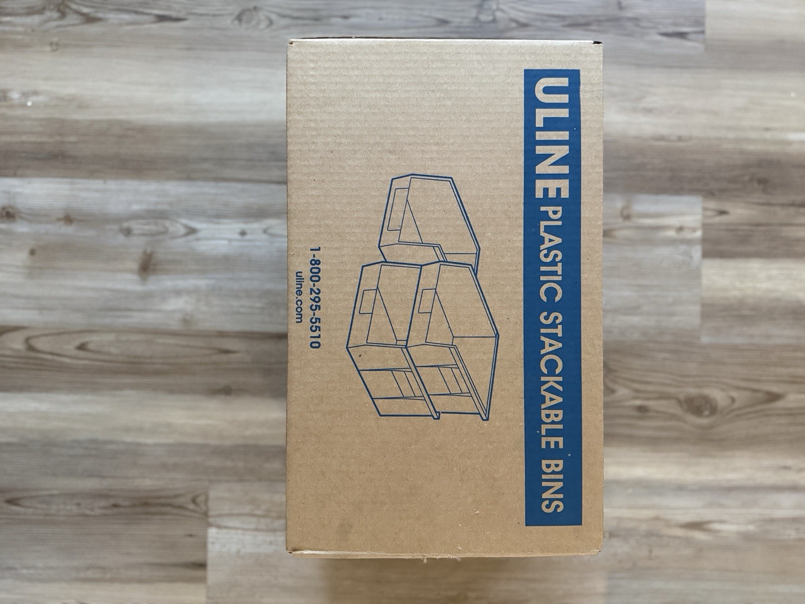 Uline S-12414 Stackable Bins Plastic (can be for shelf too) 5 1/2x4x3. 24/carton