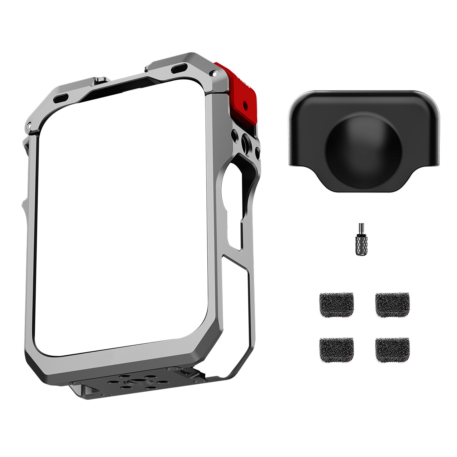 Brand New For DJI Osmo 360 Action Camera Metal Rabbit Cage Frame Case+Lens Cover