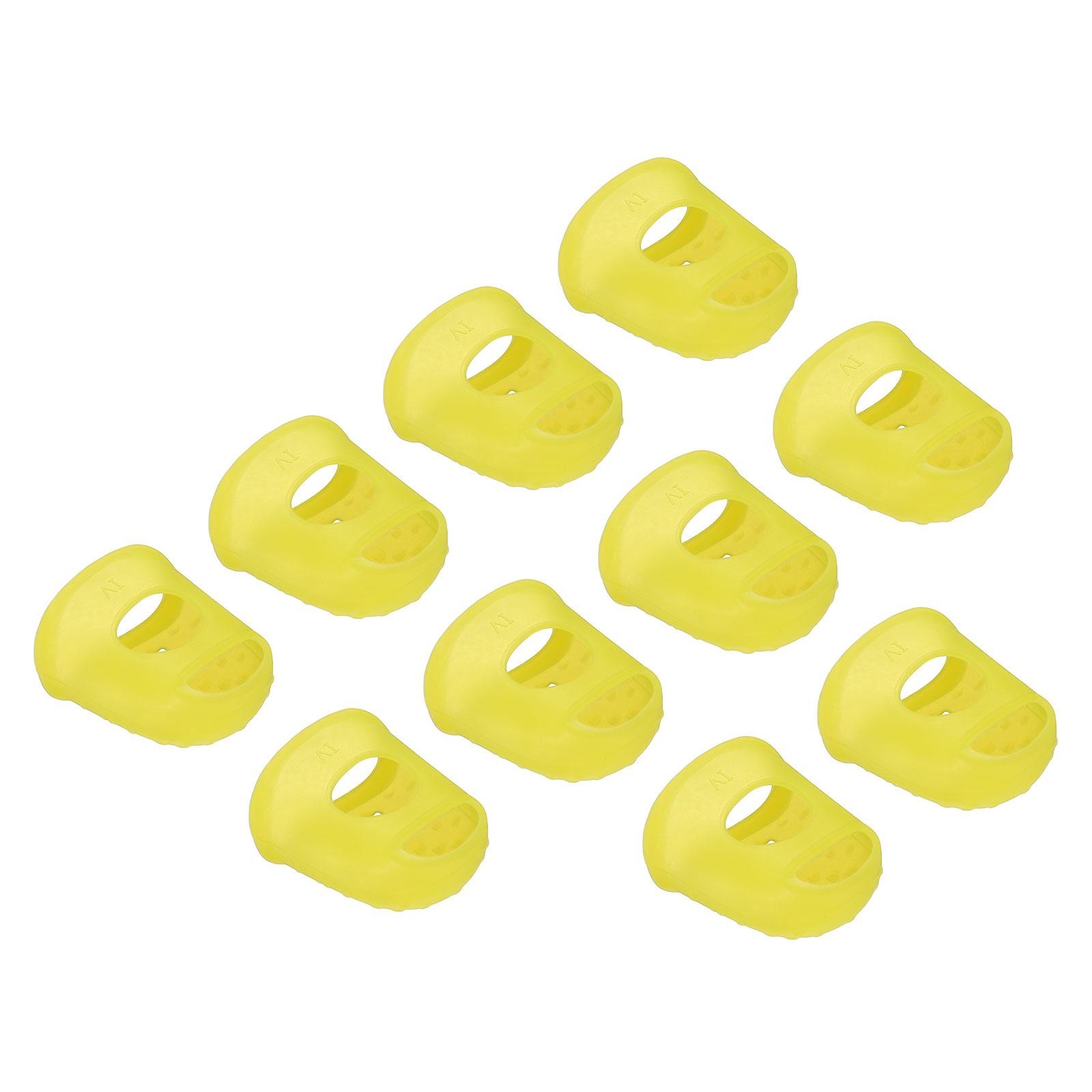 Finger Tips Anti Slip Fingertip, 10 Pack 30mm Silicone Finger Guard, Yellow