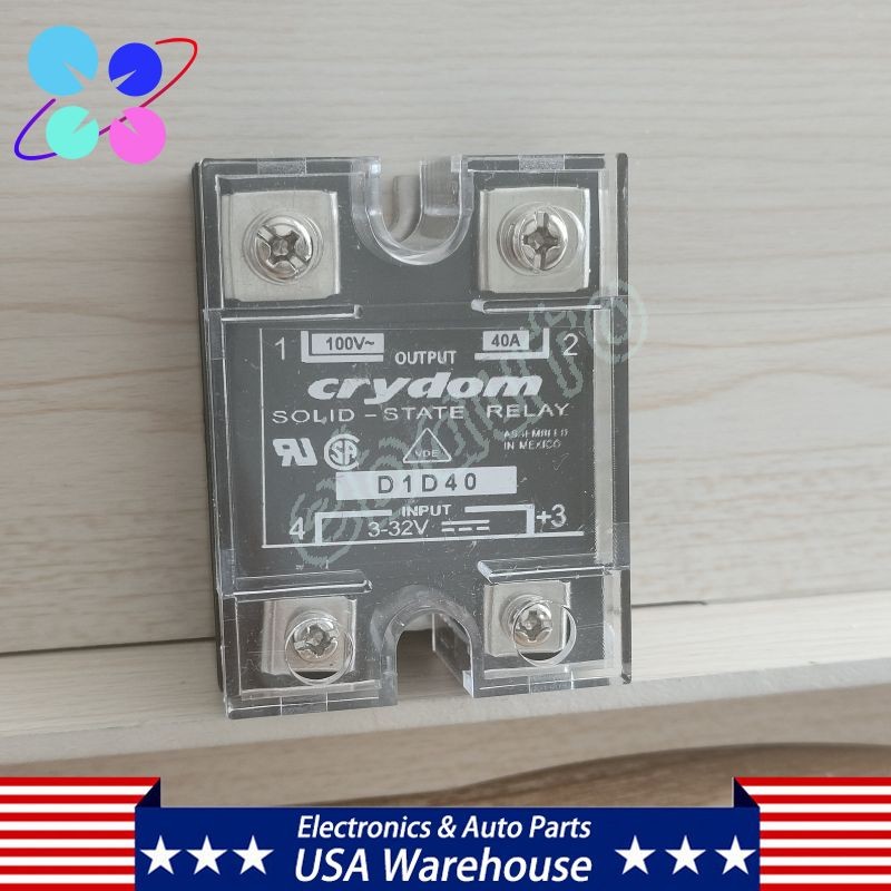 2PCS Solid State Relay For Crydom D1D40 Module Supply 3-32V 40A US Stock