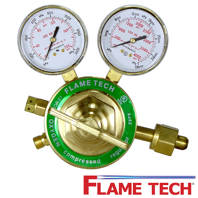 Flame Technologies VHOR-21 Heavy Duty Oxygen Regulator - Victor Compatible