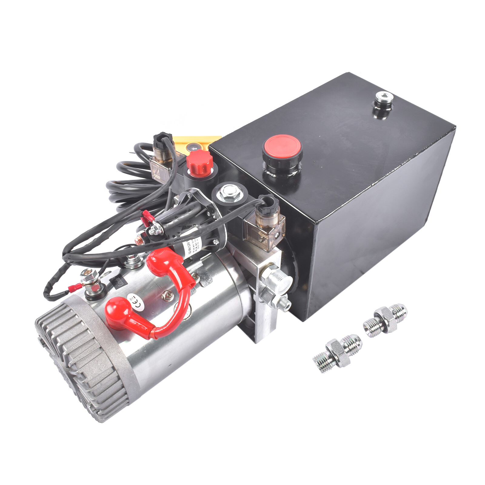 6 Quart Hydraulic Pump Double Acting DC 12V Dump Trailer Power Unit Pack