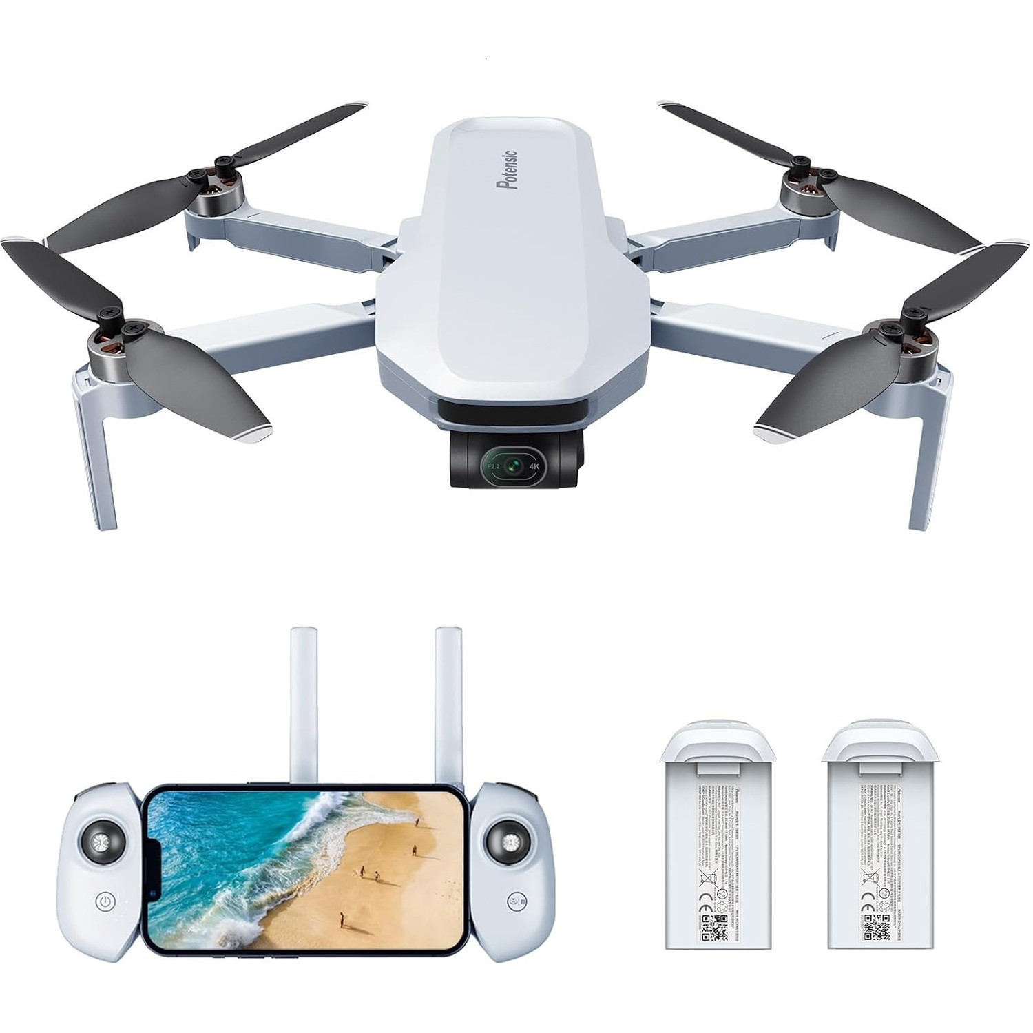 Used Potensic ATOM Drone 4K Camera 3-Axis Gimbal Expansion Kit 30FPS QuickShots