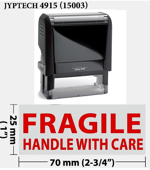 Fragile Handle With Care - Extra Large Trodat 4915 Self Inking Rubber Stamp