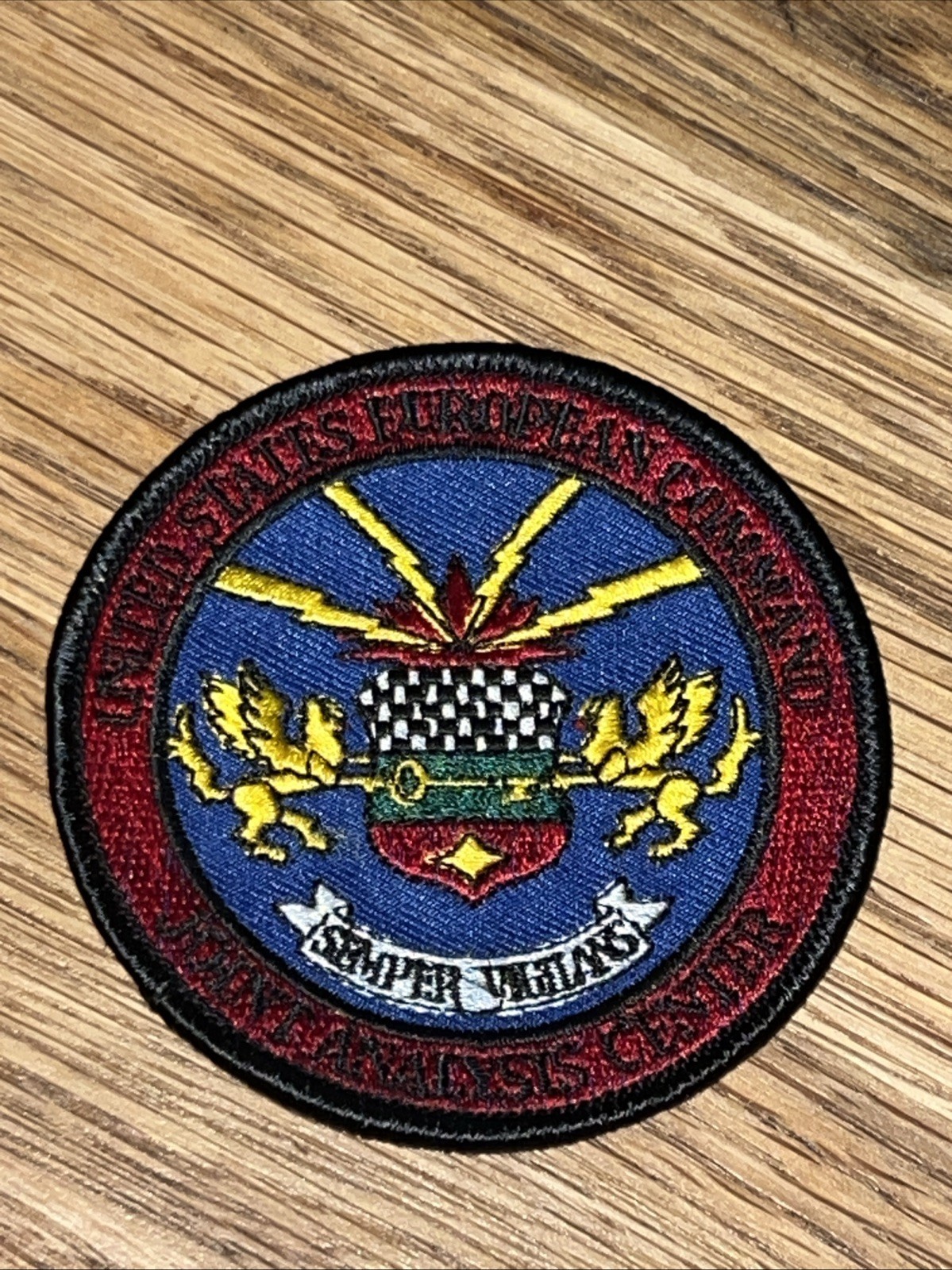 Vtg US Military European Command Joint Analysis Center Patch