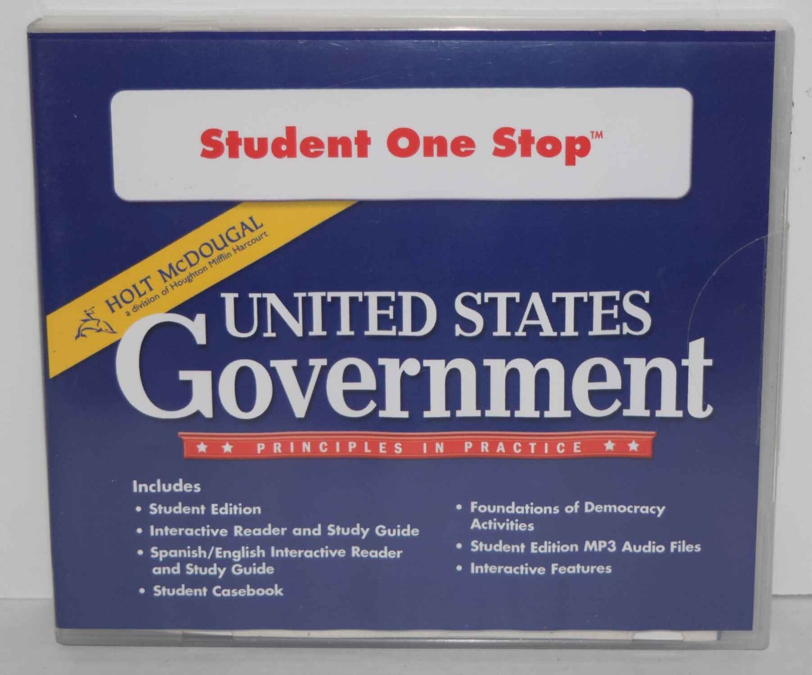 Holt McDougal United States Government Student One Step: CD New / Factory Sealed