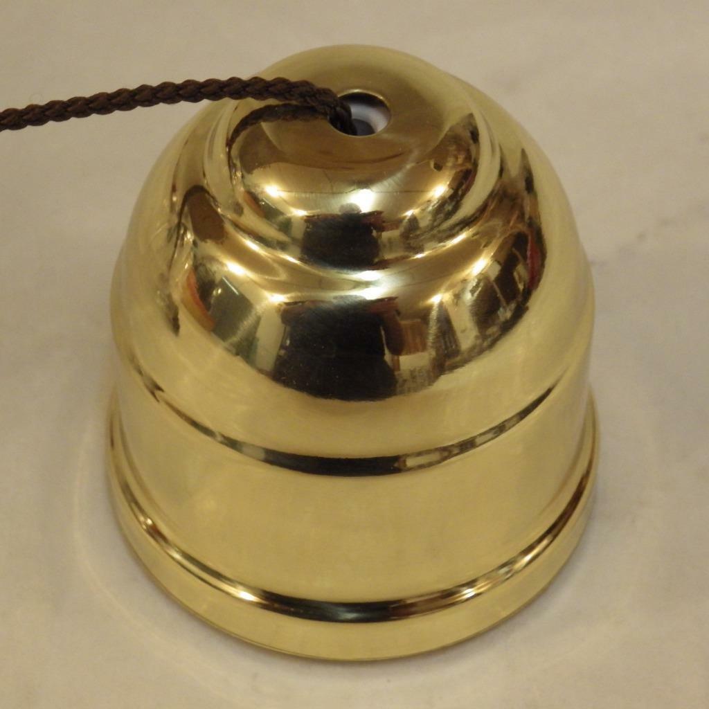 classic electric polished brass ceiling mounted brown pull cord light switch