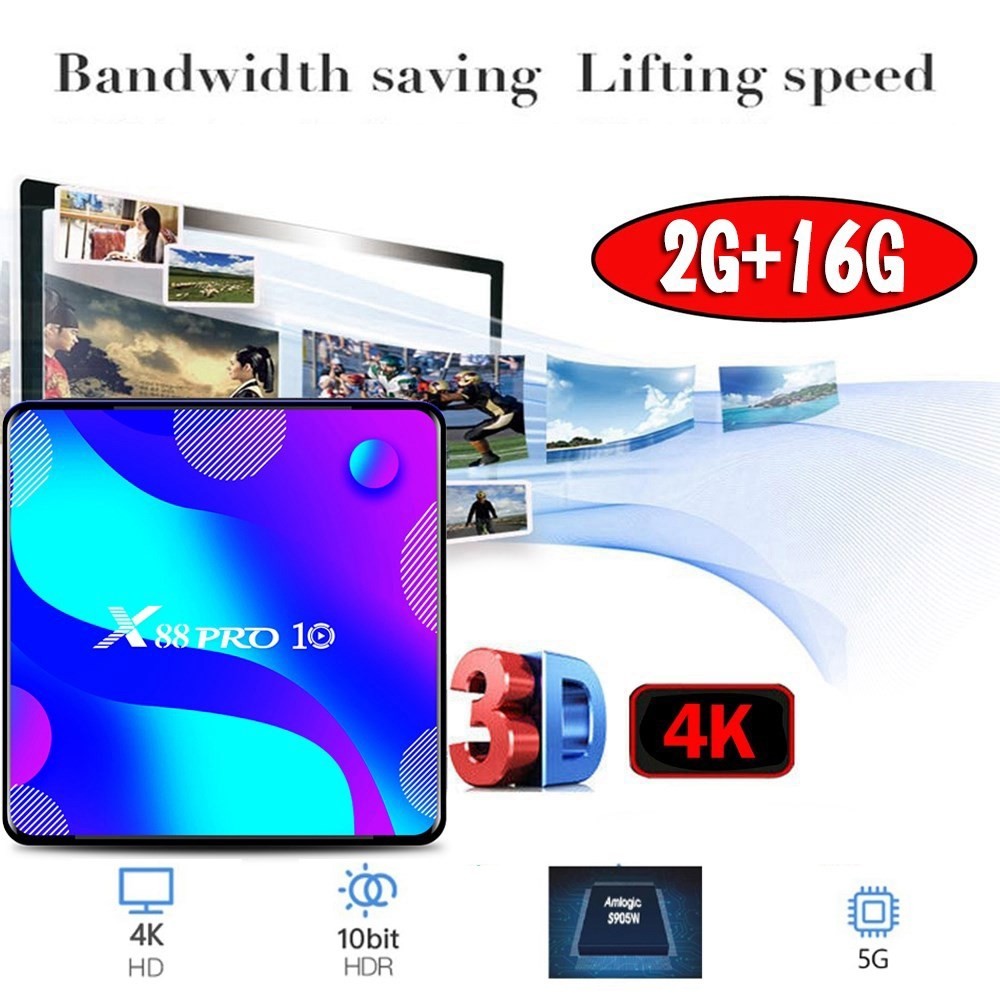 X88 Pro 10 Android 11.0 16G+2G Tv Box 4K Rk3318 Wifi Bt Media Player 100M #8