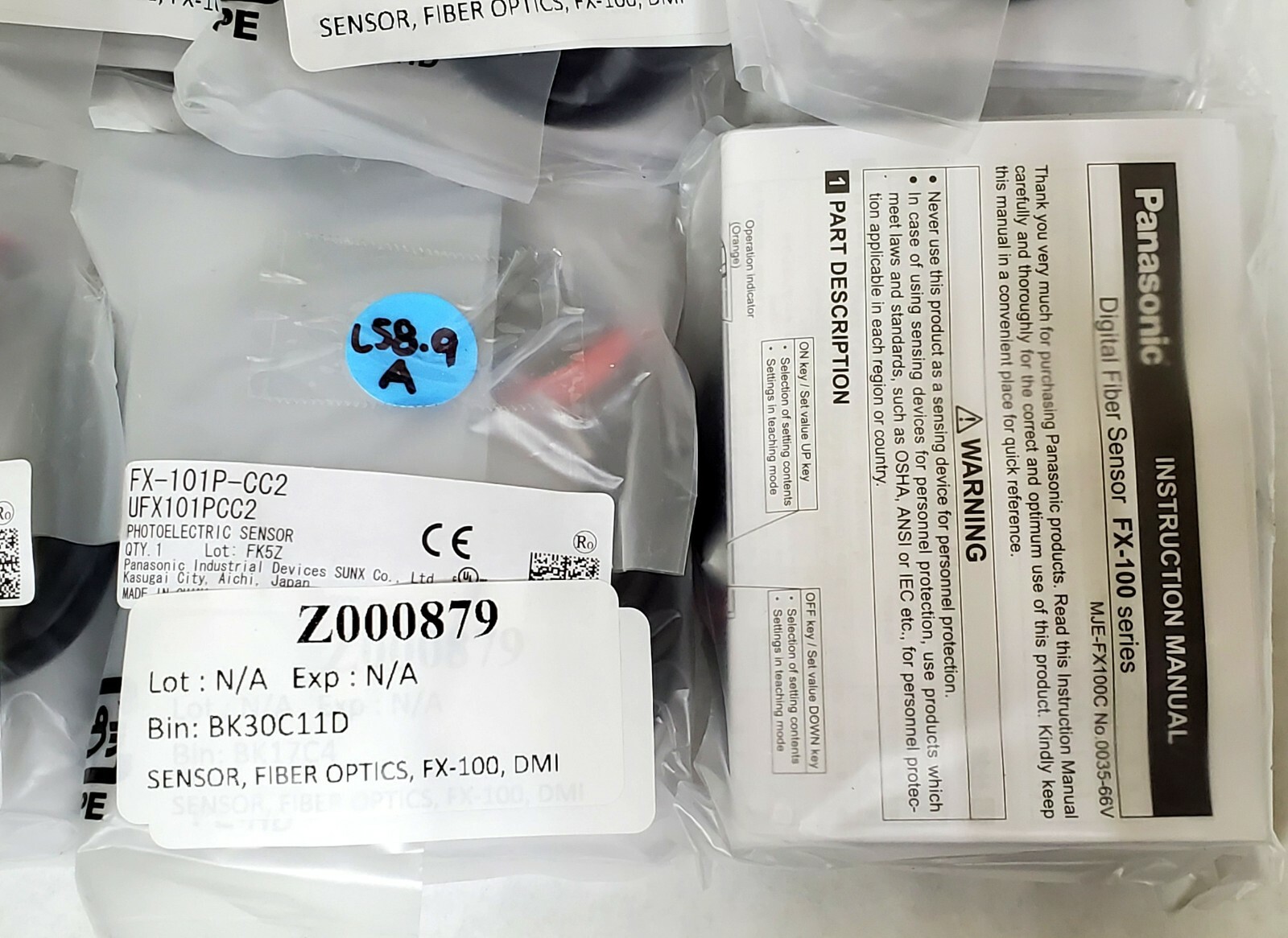 NEW SEALED Panasonic SUNX FX-101P-CC2 Digital Fiber Sensor FX101PCC2