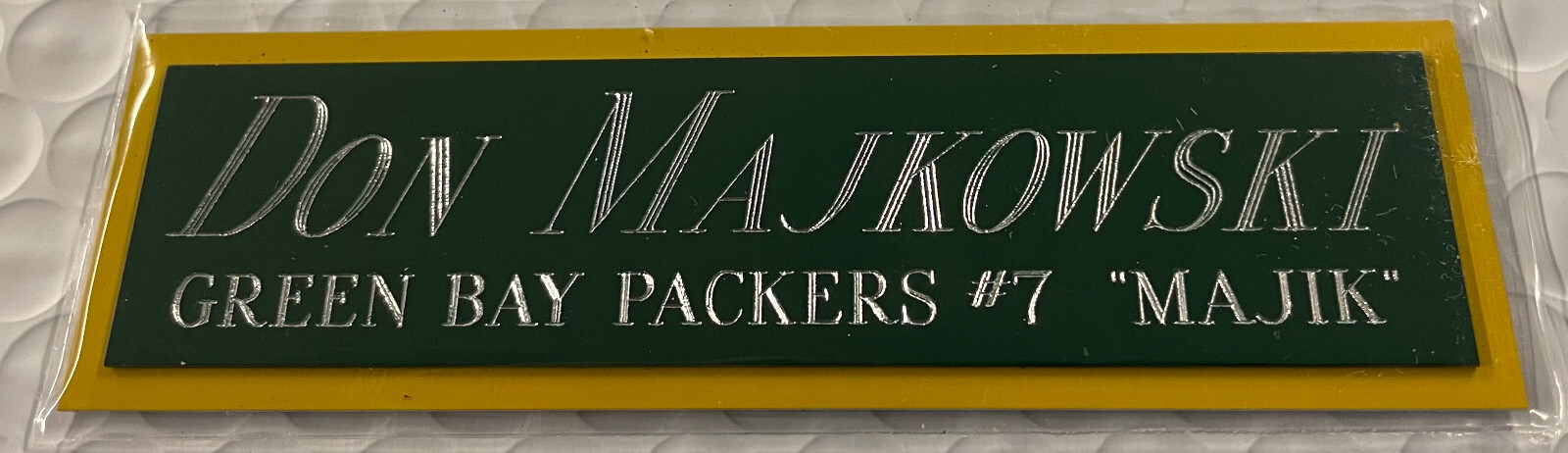 DON MAJKOWSKI PACKERS NAMEPLATE AUTOGRAPHED Signed HELMET-JERSEY-FOOTBALL-PHOTO
