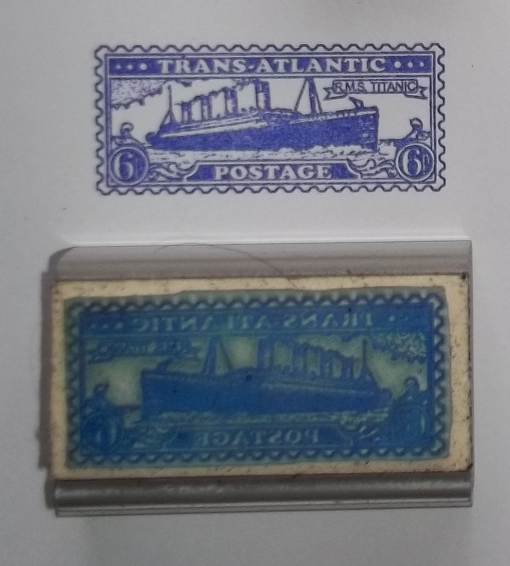 Titanic Postage wood mounted rubber stamp by Amazing Arts