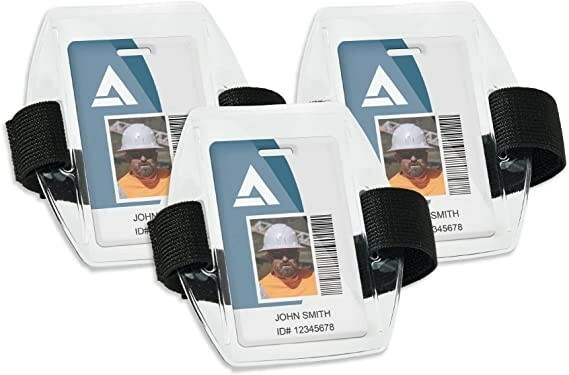 LOT OF 3 Ergodyne 3386 SQUIDS Vinyl Arm ID Badge Holder, Black band