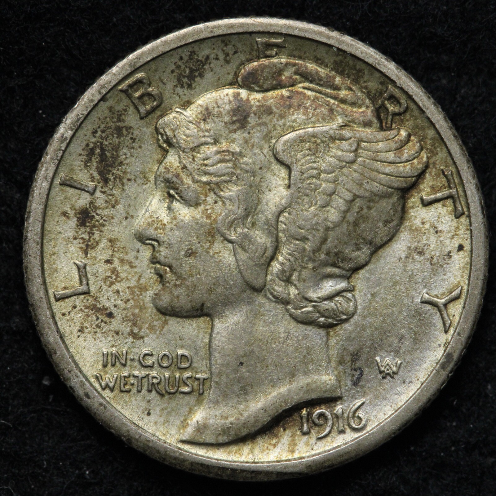 1916-S Mercury Silver Dime UNC *UNCIRCULATED* MS E297 WINM