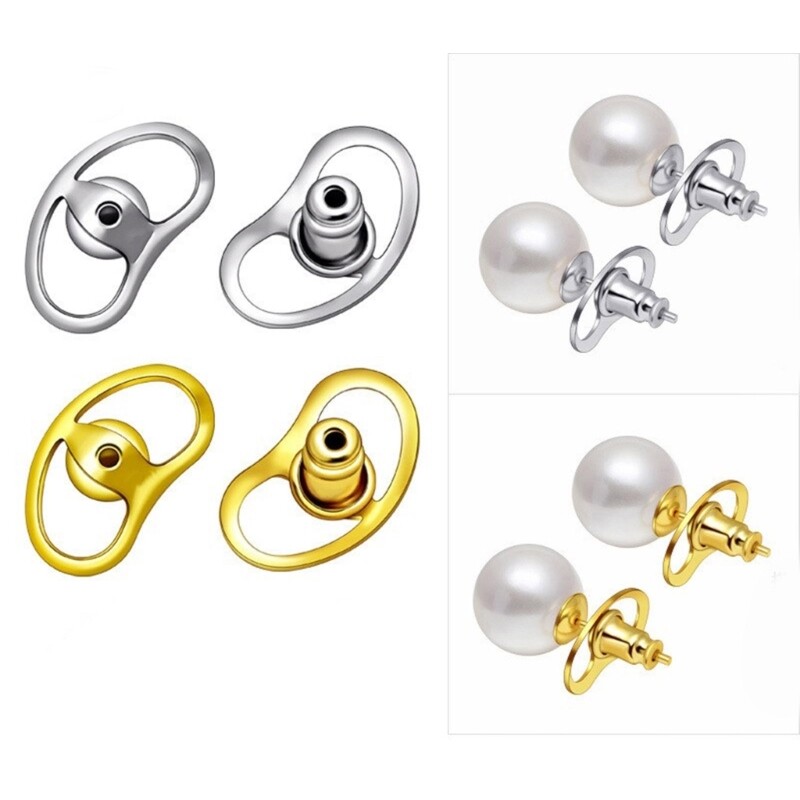 6pcs Mixed Color Earring Backs for Secure Hold on Heavy Ear Accessories
