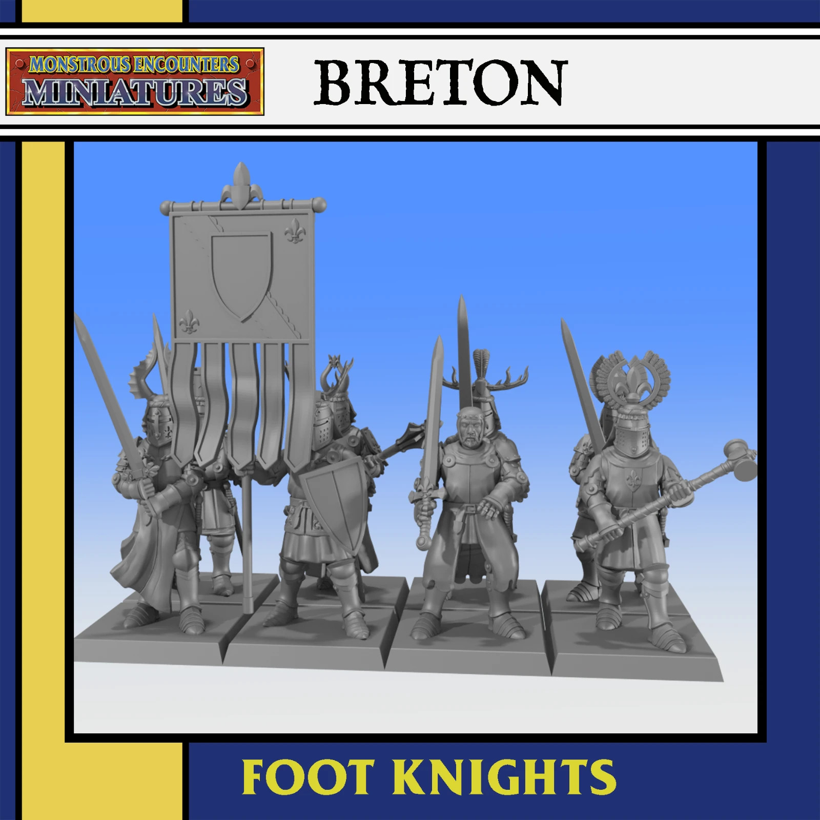 Monstrous Encounters 28mm/32mm Breton Foot Knights