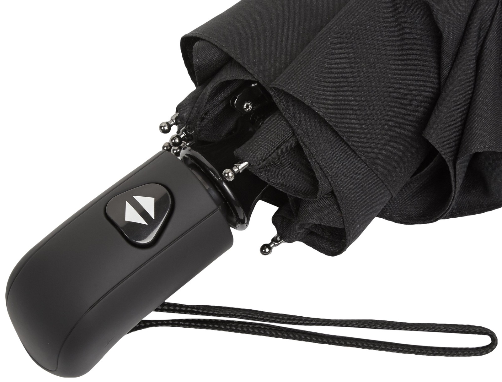Amazon Basics Round Travel Umbrella for Rain, Compact One Size, Black