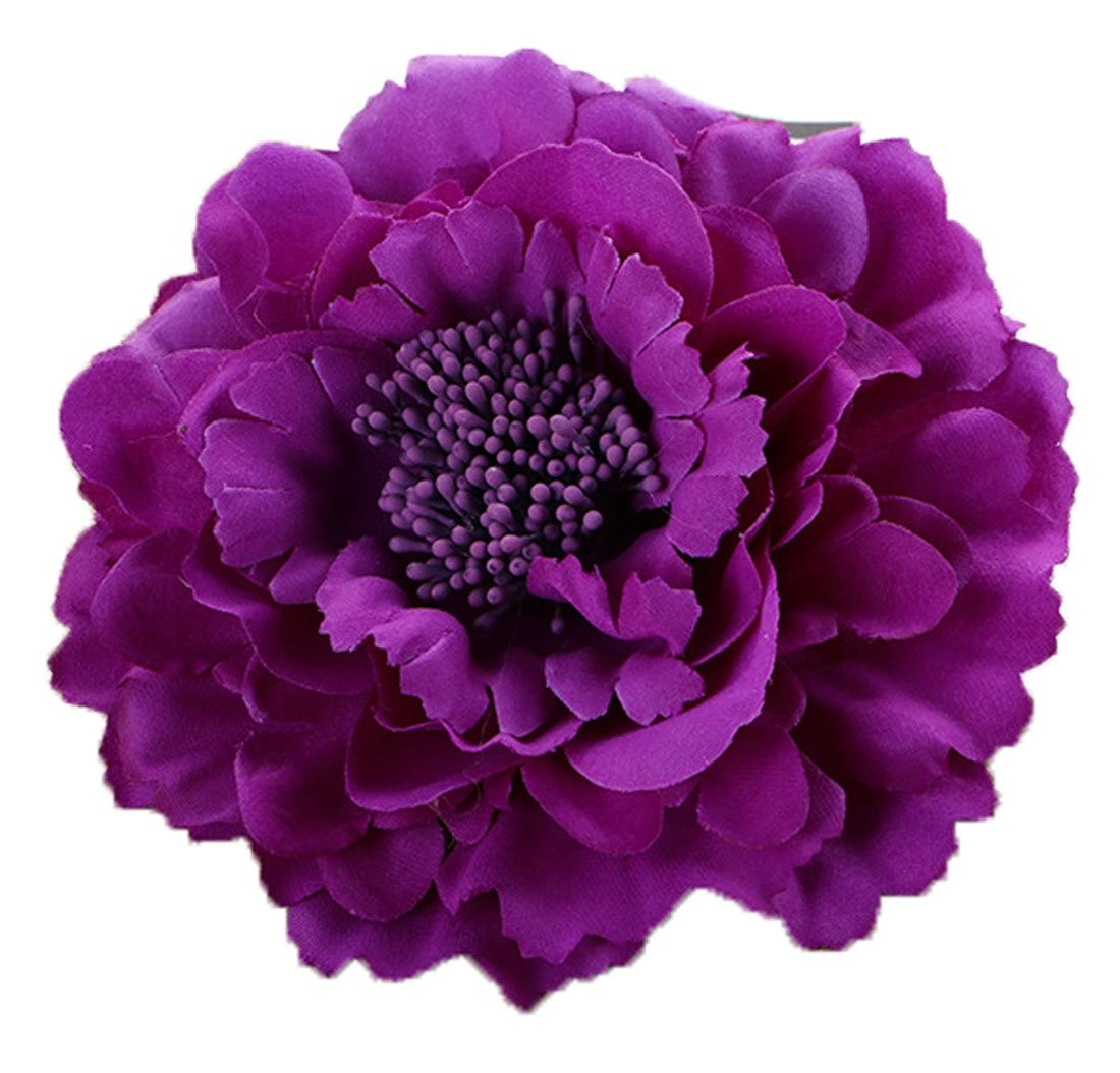 Floral Fall Peony Flower Hair Clip Flamenco Dancer Pin up Flower Brooch Pin