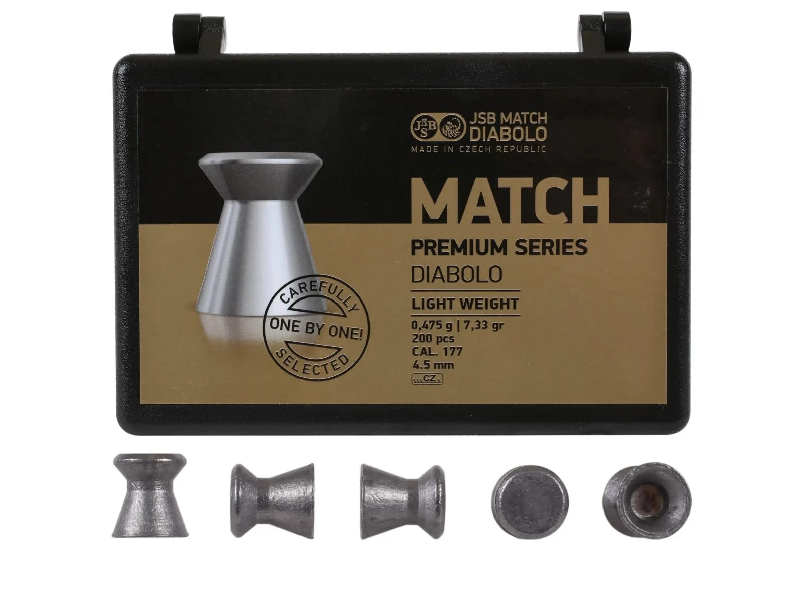 JSB 200 Count MATCH PREMIUM SERIES Light Wadcutter 4.5mm .177 Caliber Pellets
