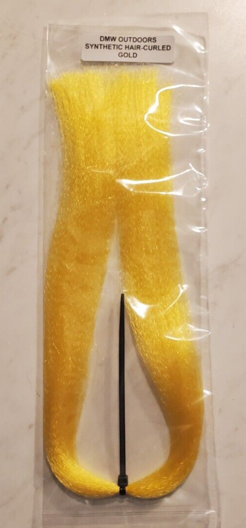 Synthetic Hair, GOLD, Super Hair, Fish Fibre, Bucktail, Fly Tying, Lures, Jigs