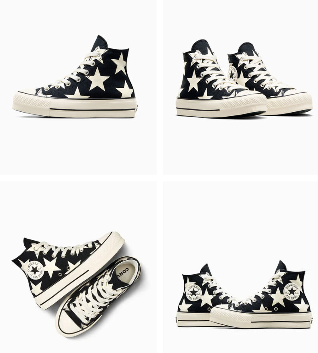 NEW Women's Converse All Star  Lift Large Stars A09903C Shoes A12205C A15502F