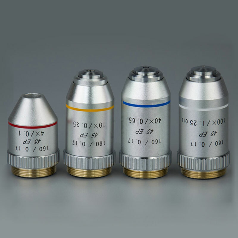 Semi Plan Achromatic Objective Lens 4X 10X 40X 100X for Biological Microscope