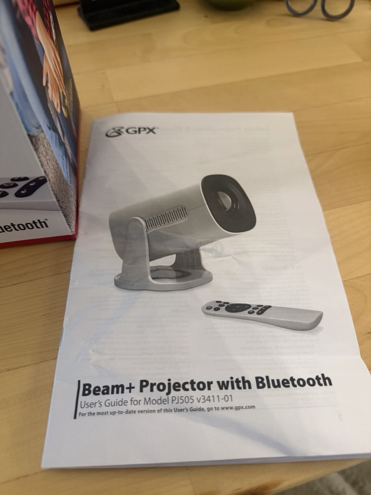 GPX Beam+ HD Projector Bluetooth HDMI USB Up To 140" Open Box