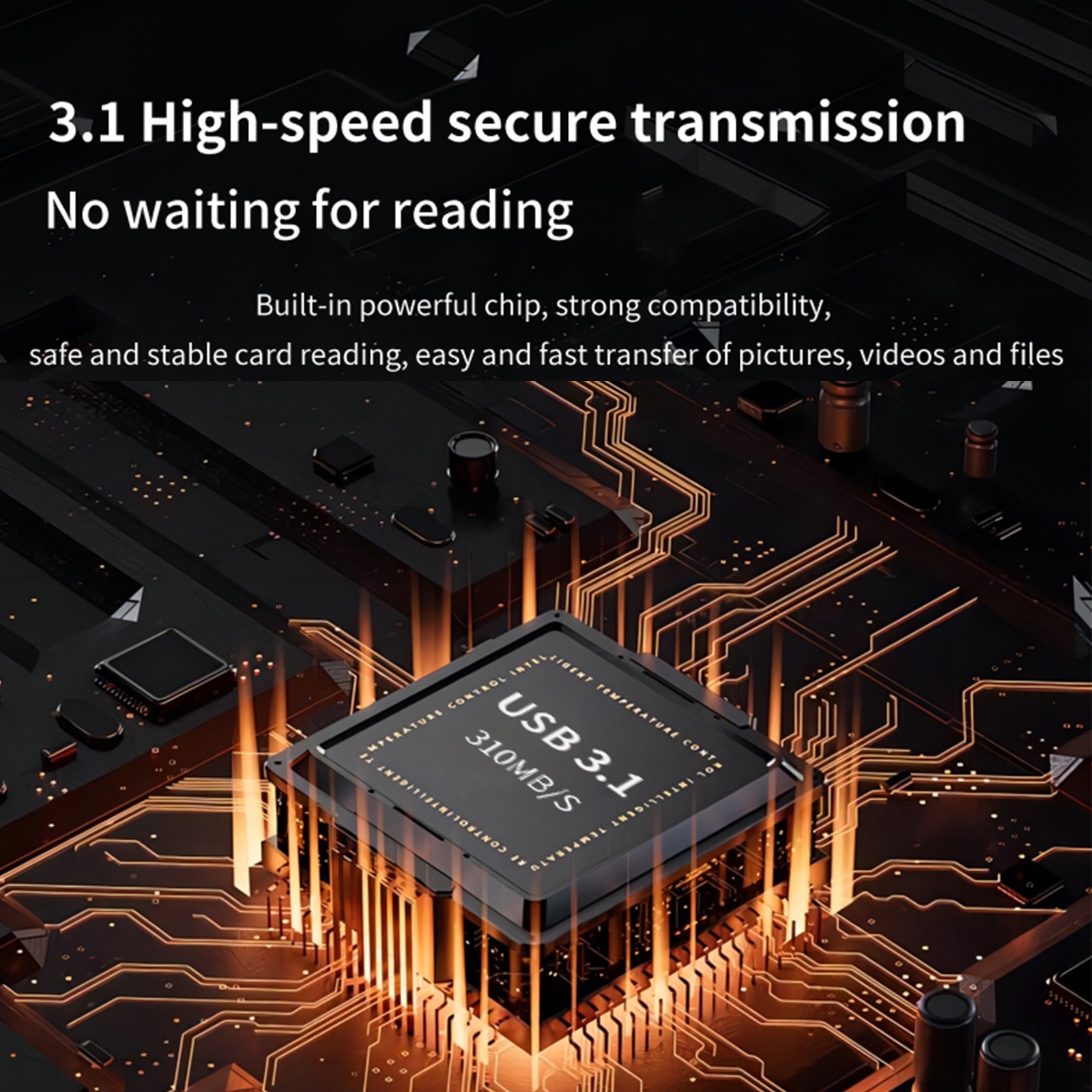 High-Speed SD Card Reader Type-C USB 3.1 Interface SD TF SIM Card Holder Case US