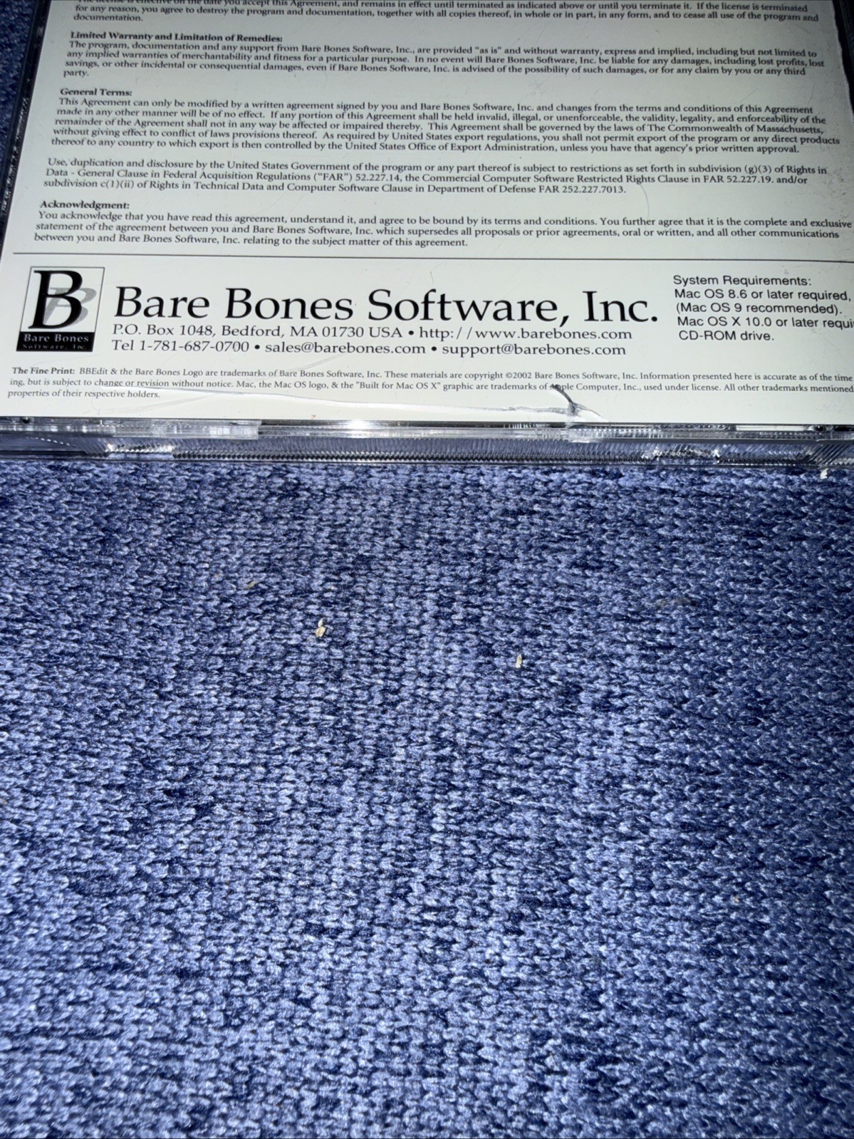 RARE VTG BBEdit Bare Bones Software 6.5.2 Premier HTML & Text Editor Macintosh