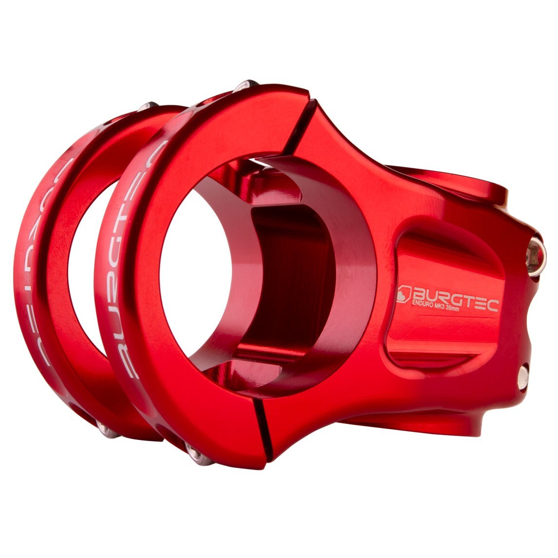 Burgtec Enduro MK3 MTB Mountain Bike Stem Race Red 0 degree 35.0 x 35mm
